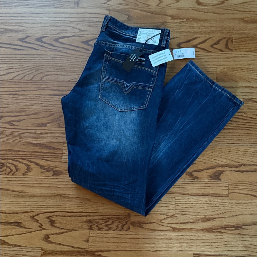 NWT Buffalo David Bitton Indigo Denim Jeans, size 36x34.